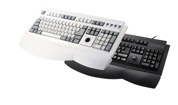 GeBE Picture KTQ-95 Langhubtastatur mit Trackball und PS/2-Anschluss